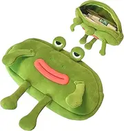 Pen Case Animal Plush - Novelty Large Mouth Frog 3D Frog Pencil Pouch | Soft Stuffed Accessory Pencil Case for Girls, Teen