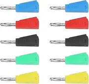 10pcs P3002 4mm Nickel Plated Speaker Banana Plug Connector Test Probe Binding Post