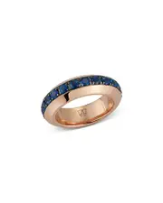 Walters Faith 18K Rose Gold Grant Blue Sapphire Angled Ring, 2.56 ct. t. w.