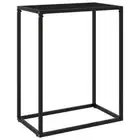 vidaXL Console Table Black 60x35x75 cm Tempered Glass 2BB