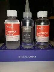 Lot of 3 Gamblin & Masters Touch of Gamvar Satin & Gloss Varnish & Cell Medium