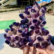 2.73LB New Find purple PhantomQuartz Crystal Cluster MineralSpecimen