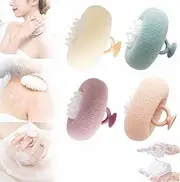 2-In-1 Sunflower Bath Bball Exfoliating Bath Sponge Cleaning Brush,Super Soft Sunflower Suction Cup Bath Ball,Bath Sponge Body Brush Scrubber For Women Men