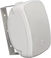 Wall-Mount Outdoor Patio Speaker - 5.25” 2-Way Weatherproof Wall or Ceiling Mounted Commercial Speakers w/Built-in 70V Transformer, Waterproof Cabinet, Aluminum Grill, for Pool, PA, Indoor(White)