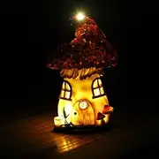 BRMM MIA Garden Statues Garden Ornaments Ducks Outdoor Statues Standing Duck Garden Animal Sculpture (Mushroom Lamp)