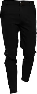 [Generic] Men's Slim Flat Front Tapered Casual Zipper Trouser Regular Stretch Taper Chino Pant Athletic Fit Waist Pants