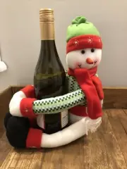 Winter Wine Bottle Hugger Plush Snowman Wine Gift Decor