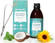 Better Alt Oil Pulling with Tongue Scrapper - Peppermint Flavor 237 ml