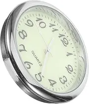 ULTECHNOVO Automotive Car Clock Mini Quartz Dashboard Clock Round Luminous Timepiece for Car Interior Decor