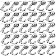 Yardenfun 30pcs Decorative Wall Hooks Metal Push Pin Hangers Easy Install Hooks for Key Picture Frame Oil Painting
