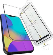 [ONES] iPhone 13 Pro Max Screen Protector 9H [Military Grade] Shatterproof Tempered Glass Film with Full Coverage, Dust Mesh Design and Automatic Alignment Kit, 1 Pack, 6.7 Inch