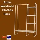 Artiss Wardrobe Clothes Rack Airer Coat Stand Closet Rail Shelf 150cm Pine