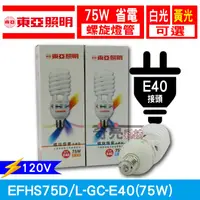 在飛比找蝦皮購物優惠-【奇亮科技】附發票 東亞 E40 75W 電子式省電燈泡 1