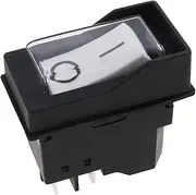 EMSea 1Pc 4Pin YH02-A Electromagnetic Switch Rocker Switch Compatible with KEDU KJD16 Various Machine Tool Equipment (230-250V 16A)
