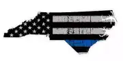 North Carolina State (U34) Cop Thin Blue Line Vinyl Yeti Tumbler Decal Sticker
