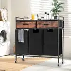 Laundry Basket Washing Dirty Clothes Storage Bin Folding Hamper Bag Kit 3basket