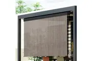 Instahut Outdoor Blinds Light Filtering Roll Down Awning Shade 3X2.5M Brown