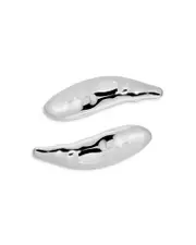 Ettika Liquid Lux Hair Barrettes in Silver Tone, Set of 2