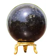 Large 65mm Black Coppernite Crystal Quartz Chakra Healing Stone Sphere