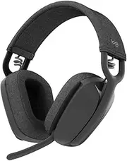 Logitech Zone Vibe 100 Lightweight Wireless Over-Ear Headphones with Noise Cancelling Microphone, Multipoint Bluetooth Headset, Works with Teams, Google Meet, Zoom, Mac/PC - Graphite