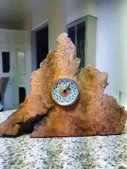 natural wood clock