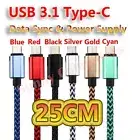 Colorful Short USB Type-C Charger Cable For Samsung Galaxy A54 A34 M14 Adapter