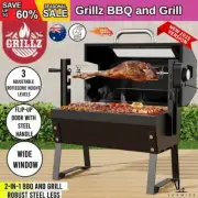 Spit Roaster Portable BBQ Grill Charcoal Smoker Outdoor Electric Rotating Picnic