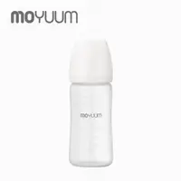 在飛比找momo購物網優惠-【MOYUUM】韓國 寬口矽膠玻璃奶瓶(240ml)