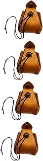 4pcs Dice Organizer Pouch Vintage Dice Bag for Games Wear Resistant Storage for Coins Keys Accessories PU Material Scratch Dust Resistant