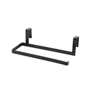 3PC Hook Type Kitchen Storage Rack for Tissue Roll Preservative Film Towel Holder black_About 23.5*12*7cm