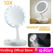 10X Magnifying Mirror With LED Lights Make Up Shaving Illuminated Cosmetic AU