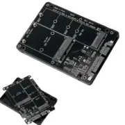 2 in 1 M.2 NGFF B-Key & mSATA SSD To SATA 3.0 Adapter Converter Case Enclosure