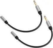 jojofuny 2pcs Audio Conversion Cable Headphone Audio Cable Piano Headphones Adapter Cord Extender Stereo Jack Adapter Braided Rope