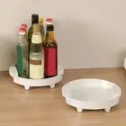 Plastic Rotating Seasoning Rack Scalable Turntable Spices Rack Desktop