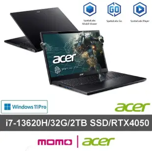 【Acer 宏碁】15.6吋i7 裸視3D筆電(Aspire/A3D15-71GM/i7-13620H/32G/2TB SSD/RTX4050/W11P)