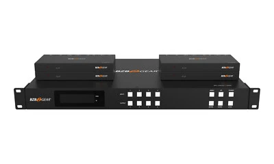 BZBGEAR 4x4 4K UHD HDMI/Audio Matrix Switcher Over HDBaseT wiith 2-Way IR/ARC/IP