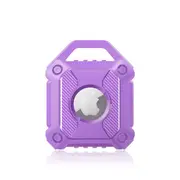 Purple Apple AirTag Protective Case Waterproof TPU Cover Air Tag Tracker Loop Holder