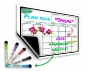 Dry Erase Calendar Magnet Set For Fridge White Board Organizer Eraser Markers