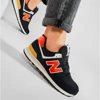 在飛比找蝦皮購物優惠-New Balance 574 麂皮 復古 低筒 N字鞋 黑