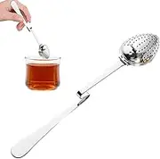 Tea Strainer - Stainless Steel Filter, Steeping Tool | 20cm Fine Mesh Infuser with Long Handle, Durable Accessory for Loose Leaf Tea Preparation, Elegant Brewer for Home Tasting Rituals