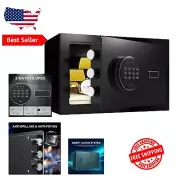 Secure 0.5 Cub Digital Safe Box with Electronic Keypad & LED Light - Alloy Steel