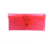 for Creative Clear PVC Pencil for Case Button Lock Design Pencil Pouch for Teen - Phosphor