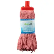 Cleanlink 400gm Fibre Mop Head Replacement/Refill Home/ Commercial Cleaner Red