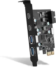 6-Ports USB Pcie Card PCI Express to Type C(2),USB Type-A（2） Expansion Card...