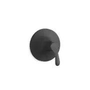 KOHLER Simplice 1-Handle Valve Handle Trim in Matte Black Valve Not Included