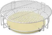 only fire BBQ Cooking Grate System Flexible Grilling Rack with Heat Deflector for Char-Griller AKORN Kamado Charcoal Grill & Smoker