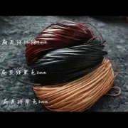 5M Flat Genuine Leather craft Rope Cord for Bracelet Necklace Strap DIY 2/3mm