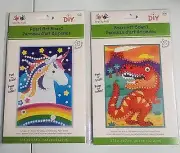 DIY Unicorn Dinosaur Pearl Art Sticker Activity Kits Craft Bundle