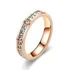 Rockyu Brand Eternity Ring Pink Gold Silver Eternity Ring Rady Fashionable 116