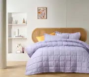 Lilac French Linen Coverlet Set